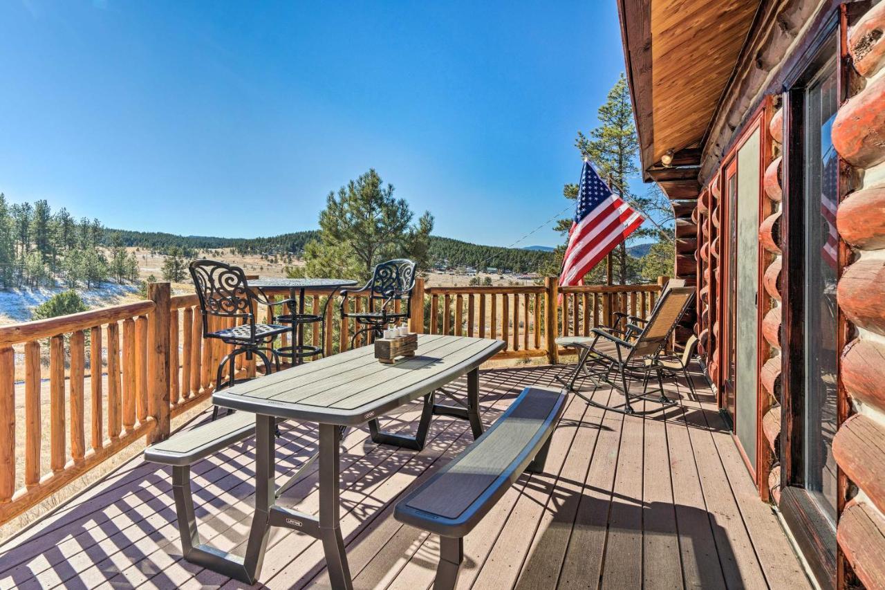 Classic Colorado Log Home With Mountain Views! Florissant 外观 照片