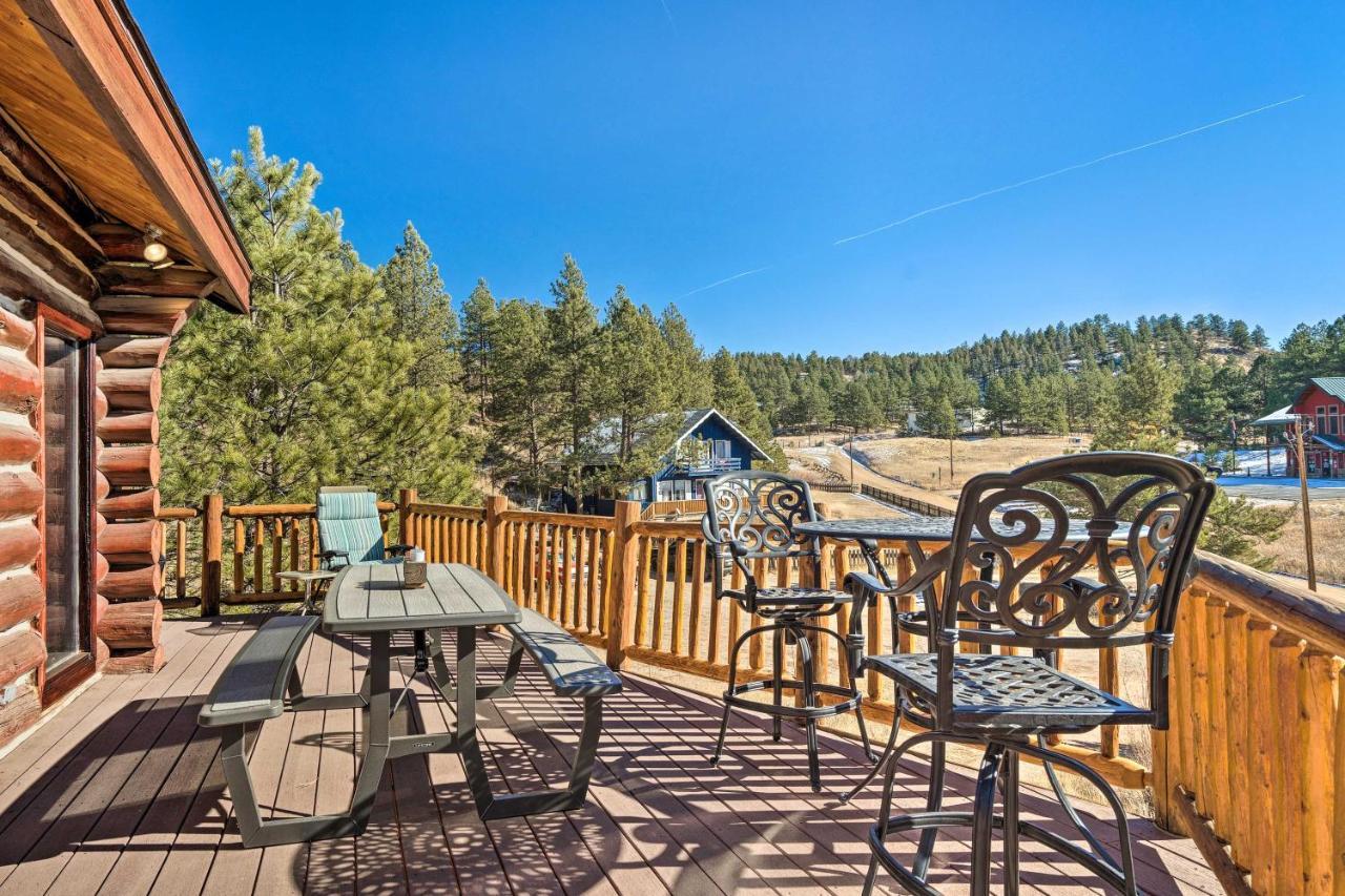 Classic Colorado Log Home With Mountain Views! Florissant 外观 照片